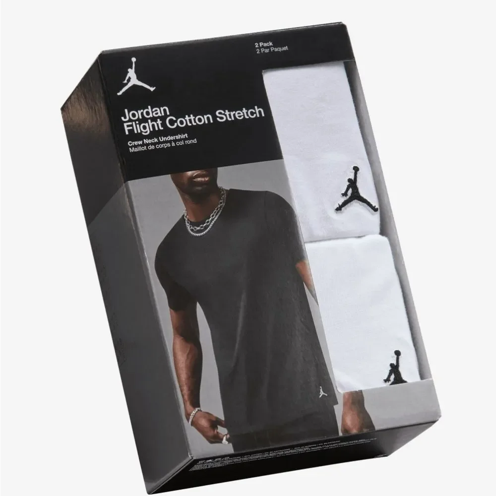 Jordan‎ Flight Cotton Stretch Crew Neck Undershirt 2-PK